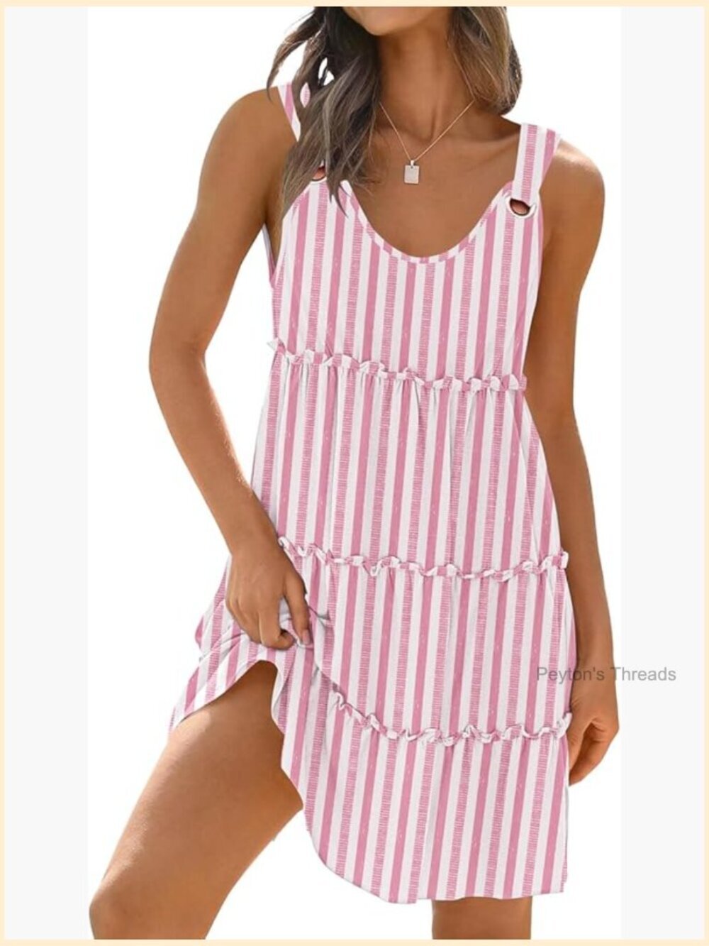 Casual Loose Tank Sundress with Pockets Sleeveless Beach Summer Dress